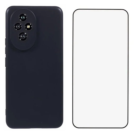 WANLONFENG MS Series for Honor 200 5G TPU Case Matte Back Cover with Tempered Glass