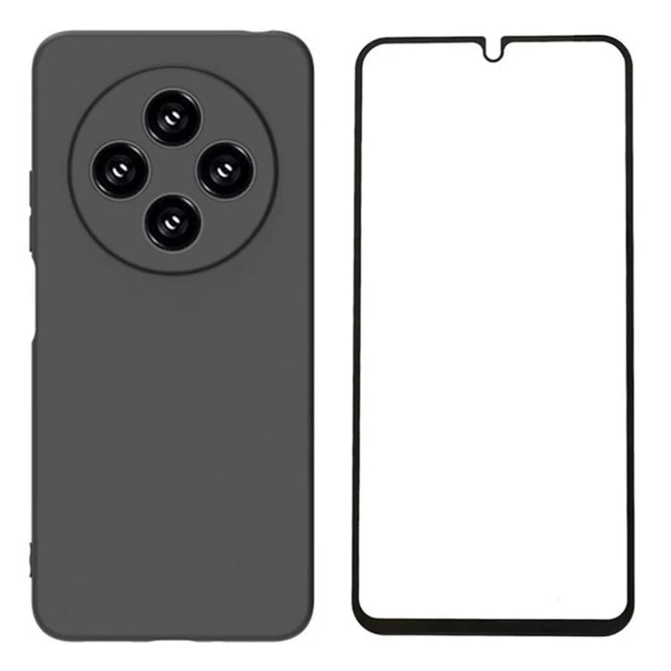 WANLONFENG MS Series for Xiaomi Redmi 14C 4G TPU Case Matte Back Cover with Tempered Glass