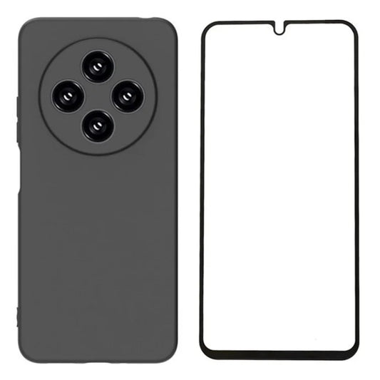 WANLONFENG MS Series for Xiaomi Redmi 14C 4G TPU Case Matte Back Cover with Tempered Glass
