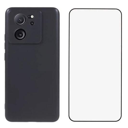 WANLONFENG MS Series for Xiaomi 13T Pro  /  13T  /  Redmi K60 Ultra TPU Case Matte Back Cover with Tempered Glass