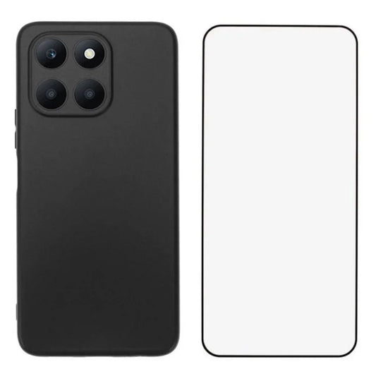 WANLONFENG MS Series for Honor X6b 4G TPU Case Matte Cover with Screen Film (Big Lens Hole)