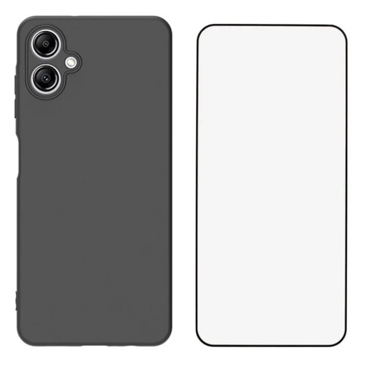 WANLONFENG MS Series for Samsung Galaxy A06 TPU Case Matte Cover with Screen Film (Big Lens Hole)