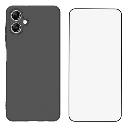 WANLONFENG MS Series for Samsung Galaxy A06 TPU Case Matte Cover with Screen Film (Big Lens Hole)