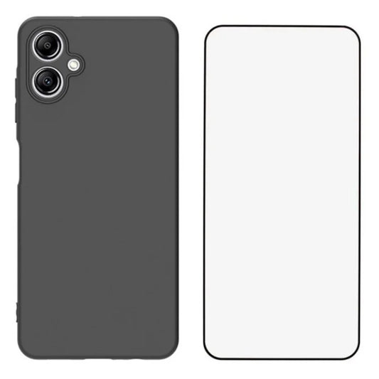 WANLONFENG MS Series for Samsung Galaxy A06 TPU Case Matte Cover with Screen Film (Big Lens Hole)