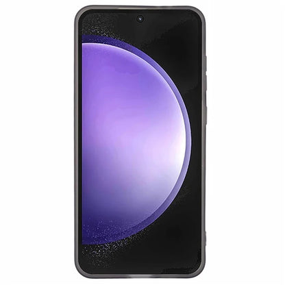 WANLONFENG DKSM Series for Samsung Galaxy S24 FE TPU Case Electroplated Frame Phone Cover with Tempered Glass
