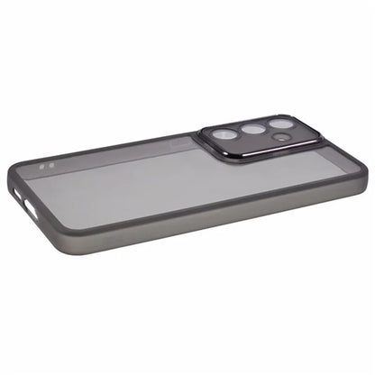 WANLONFENG DKSM Series for Samsung Galaxy S24 FE TPU Case Electroplated Frame Phone Cover with Tempered Glass