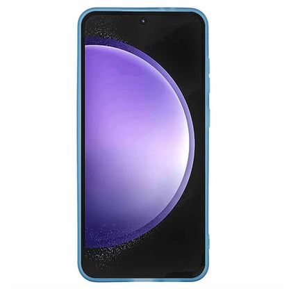 WANLONFENG DKSM Series for Samsung Galaxy S24 FE TPU Case Electroplated Frame Phone Cover with Tempered Glass