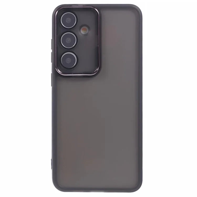 WANLONFENG DKSM Series for Samsung Galaxy S24 TPU Case Electroplated Frame Phone Cover with Tempered Glass