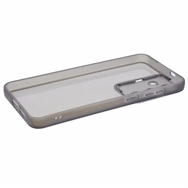WANLONFENG DKSM Series for Samsung Galaxy S24 TPU Case Electroplated Frame Phone Cover with Tempered Glass