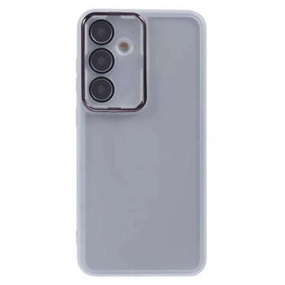 WANLONFENG DKSM Series for Samsung Galaxy S24 TPU Case Electroplated Frame Phone Cover with Tempered Glass