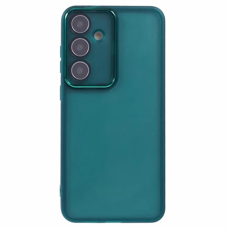 WANLONFENG DKSM Series for Samsung Galaxy S24 TPU Case Electroplated Frame Phone Cover with Tempered Glass