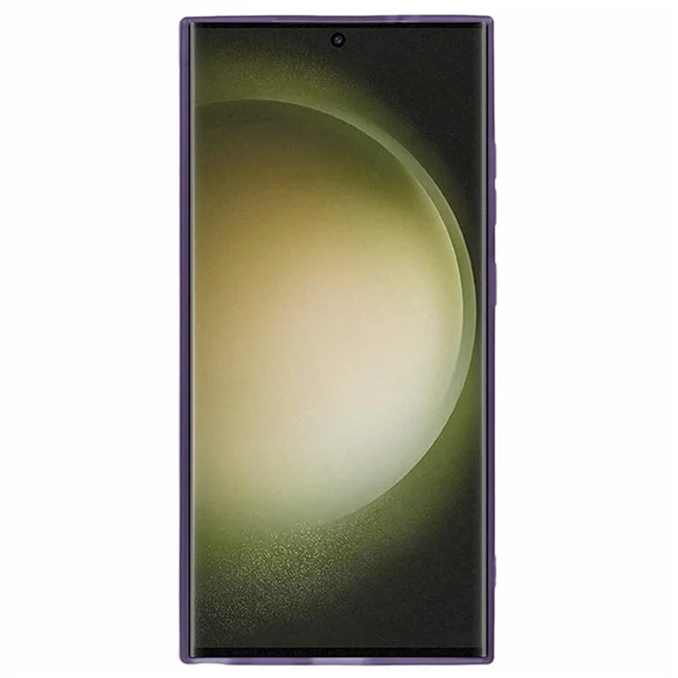 WANLONFENG DKSM Series for Samsung Galaxy S24 Ultra TPU Case Electroplated Frame Phone Cover with Tempered Glass