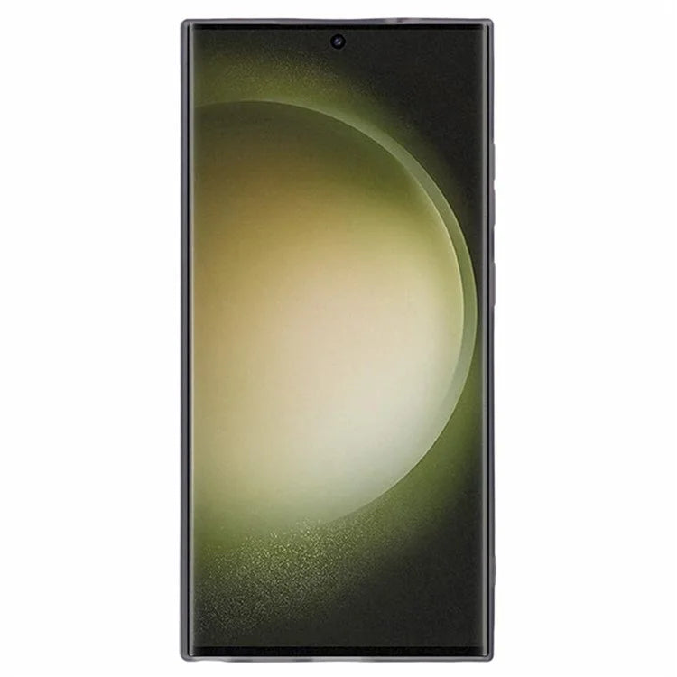 WANLONFENG DKSM Series for Samsung Galaxy S23 Ultra TPU Case Electroplated Frame Phone Cover with Tempered Glass