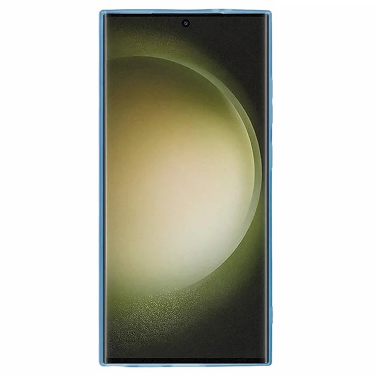 WANLONFENG DKSM Series for Samsung Galaxy S23 Ultra TPU Case Electroplated Frame Phone Cover with Tempered Glass
