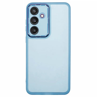 WANLONFENG DKSM Series for Samsung Galaxy S23 FE TPU Case Electroplated Frame Phone Cover with Tempered Glass