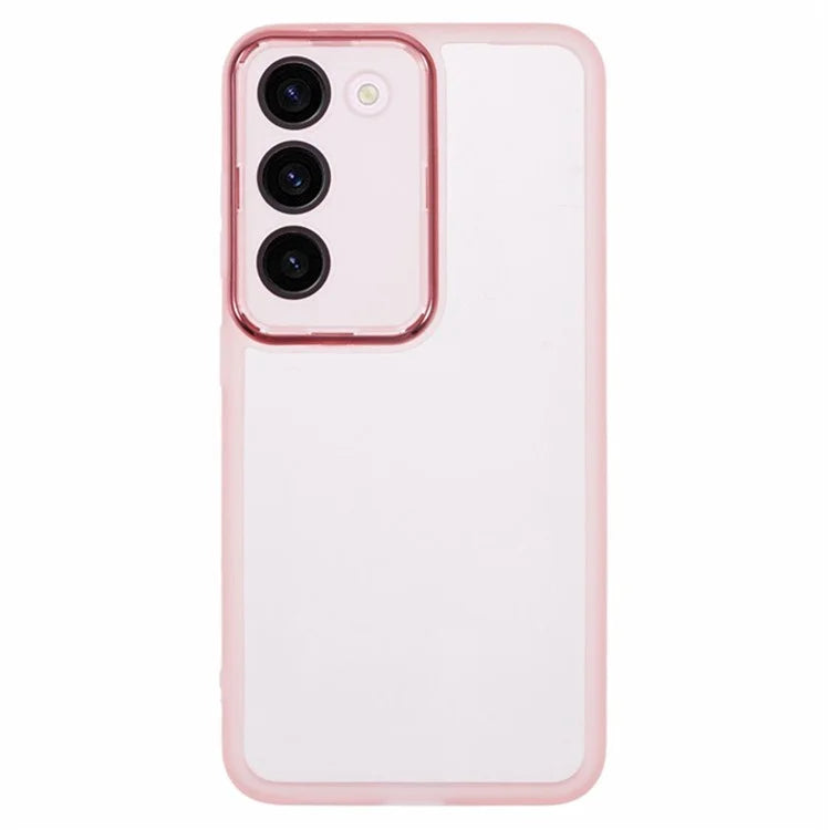 WANLONFENG DKSM Series for Samsung Galaxy S23+ TPU Case Electroplated Frame Phone Cover with Tempered Glass
