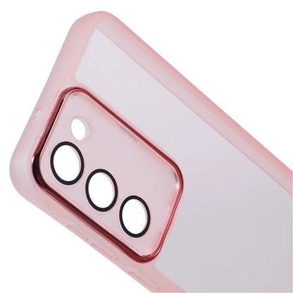 WANLONFENG DKSM Series for Samsung Galaxy S23+ TPU Case Electroplated Frame Phone Cover with Tempered Glass