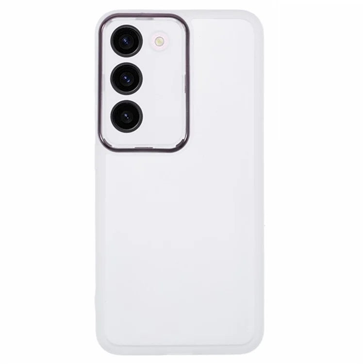 WANLONFENG DKSM Series for Samsung Galaxy S23+ TPU Case Electroplated Frame Phone Cover with Tempered Glass