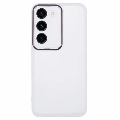 WANLONFENG DKSM Series for Samsung Galaxy S23+ TPU Case Electroplated Frame Phone Cover with Tempered Glass