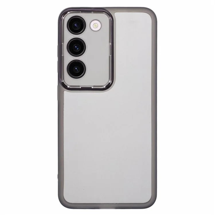WANLONFENG DKSM Series for Samsung Galaxy S23+ TPU Case Electroplated Frame Phone Cover with Tempered Glass