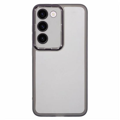 WANLONFENG DKSM Series for Samsung Galaxy S23+ TPU Case Electroplated Frame Phone Cover with Tempered Glass