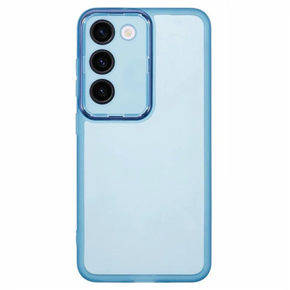 WANLONFENG DKSM Series for Samsung Galaxy S23+ TPU Case Electroplated Frame Phone Cover with Tempered Glass