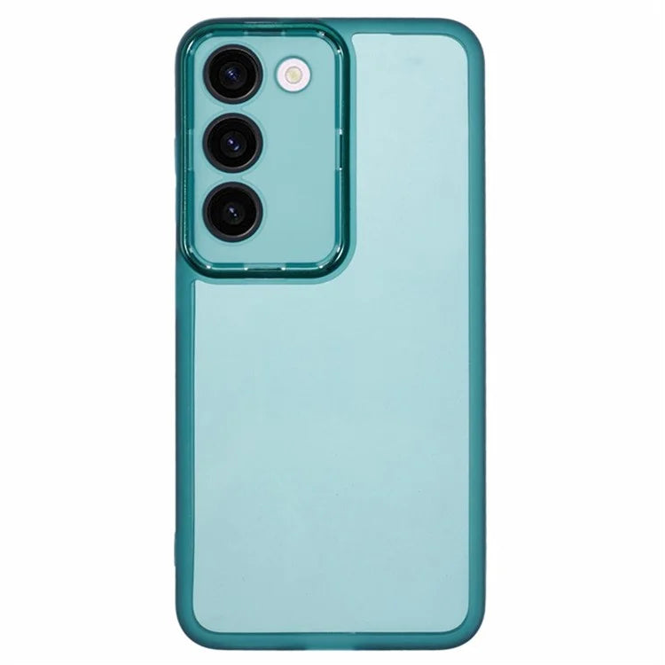 WANLONFENG DKSM Series for Samsung Galaxy S23+ TPU Case Electroplated Frame Phone Cover with Tempered Glass