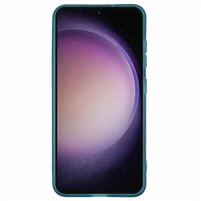 WANLONFENG DKSM Series for Samsung Galaxy S23+ TPU Case Electroplated Frame Phone Cover with Tempered Glass