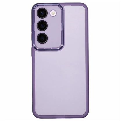 WANLONFENG DKSM Series for Samsung Galaxy S23+ TPU Case Electroplated Frame Phone Cover with Tempered Glass