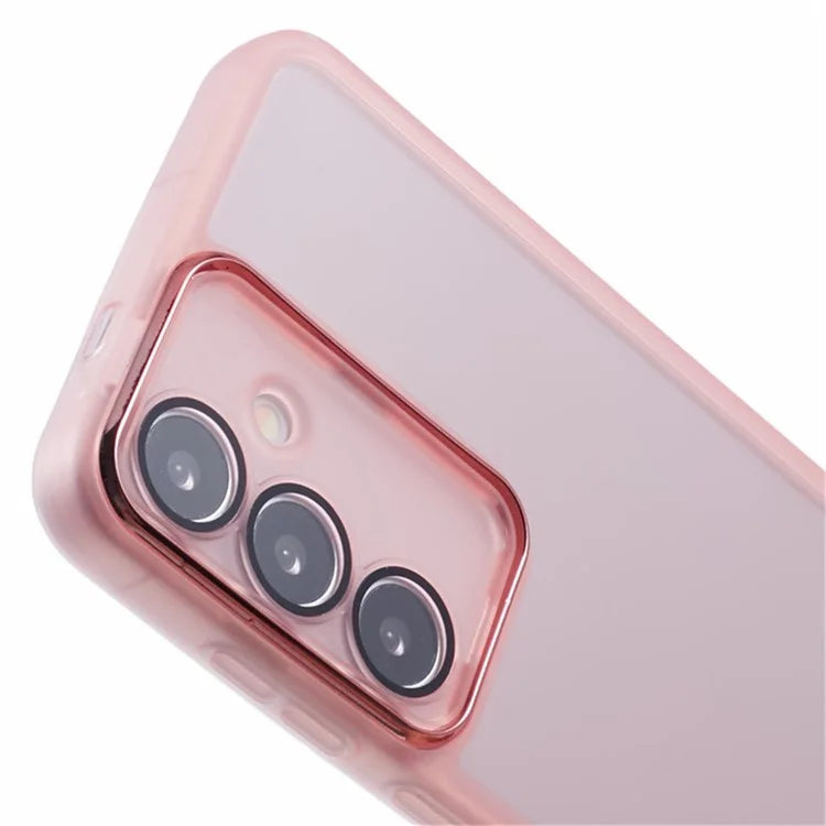 WANLONFENG DKSM Series for Samsung Galaxy A35 5G TPU Case Electroplated Frame Phone Cover with Tempered Glass
