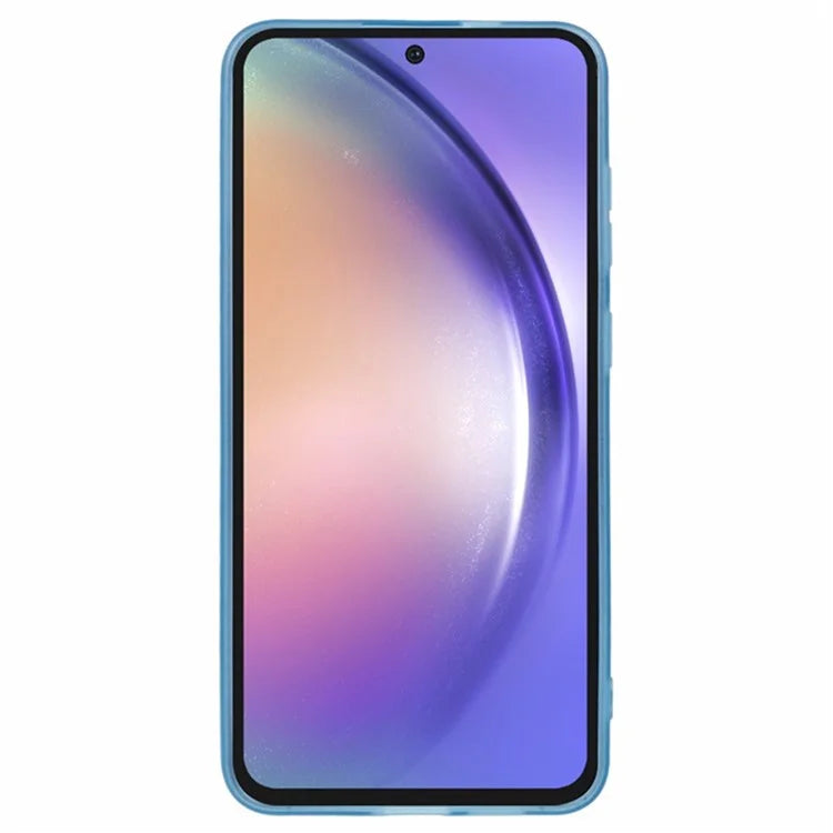 WANLONFENG DKSM Series for Samsung Galaxy A55 5G TPU Case Electroplated Frame Phone Cover with Tempered Glass