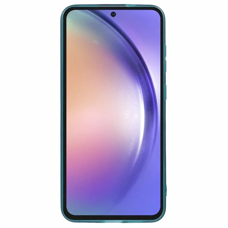 WANLONFENG DKSM Series for Samsung Galaxy A25 5G (Global) TPU Case Electroplated Frame Phone Cover with Tempered Glass
