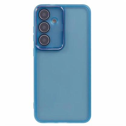 WANLONFENG DKSM Series for Samsung Galaxy A54 5G TPU Case Electroplated Frame Phone Cover with Tempered Glass