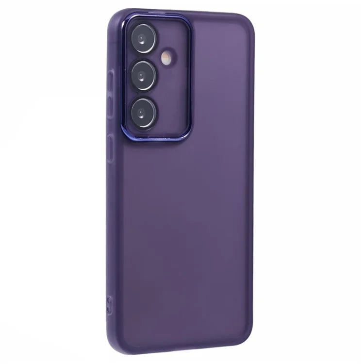 WANLONFENG DKSM Series for Samsung Galaxy A54 5G TPU Case Electroplated Frame Phone Cover with Tempered Glass