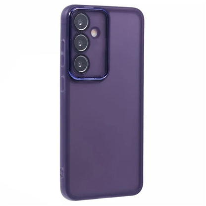 WANLONFENG DKSM Series for Samsung Galaxy A54 5G TPU Case Electroplated Frame Phone Cover with Tempered Glass