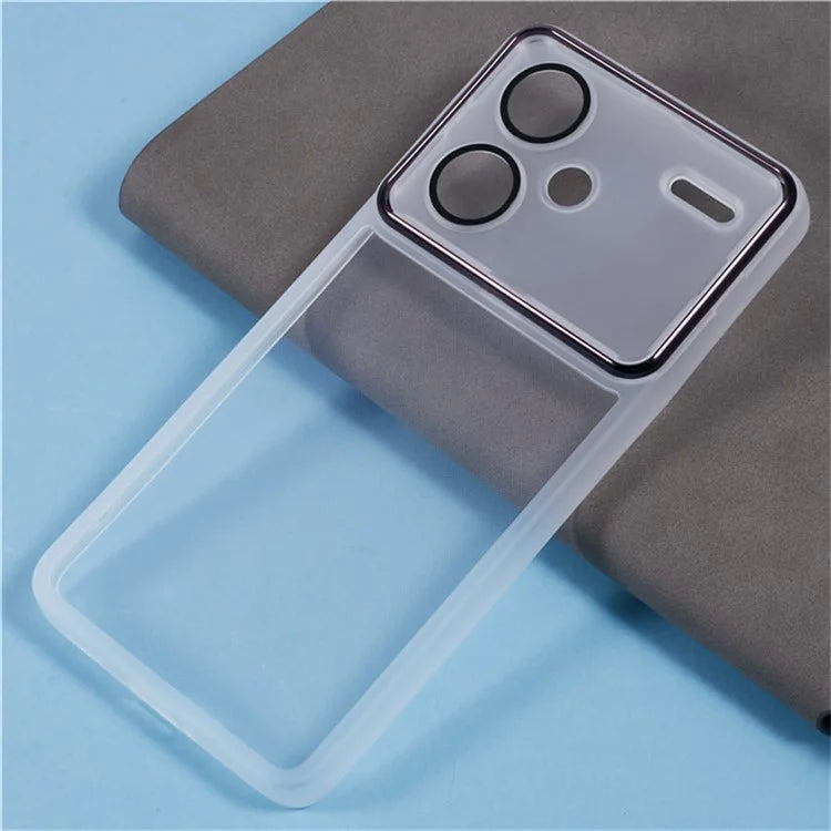 WANLONFENG DKSM Series for Xiaomi Redmi Note 13 Pro+ 5G TPU Case Electroplated Frame Phone Cover with Tempered Glass