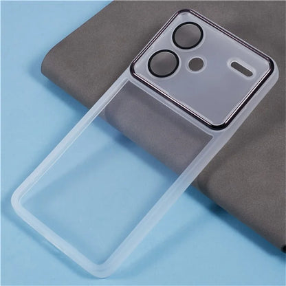 WANLONFENG DKSM Series for Xiaomi Redmi Note 13 Pro+ 5G TPU Case Electroplated Frame Phone Cover with Tempered Glass