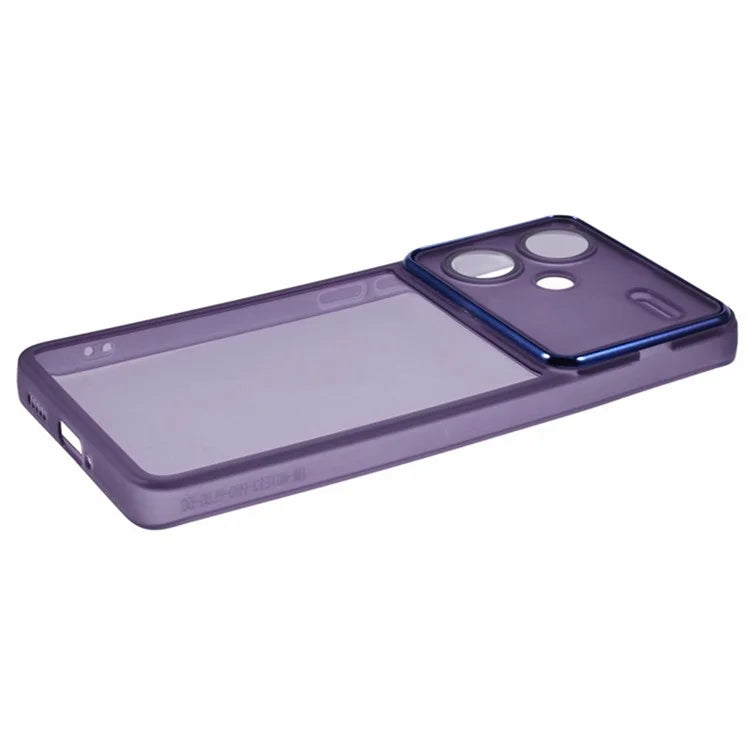 WANLONFENG DKSM Series for Xiaomi Redmi Note 13 Pro+ 5G TPU Case Electroplated Frame Phone Cover with Tempered Glass