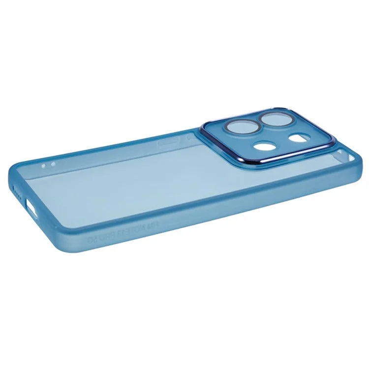 WANLONFENG DKSM Series for Xiaomi Poco X6 5G  /  Redmi Note 13 Pro 5G TPU Case Electroplated Frame with Tempered Glass