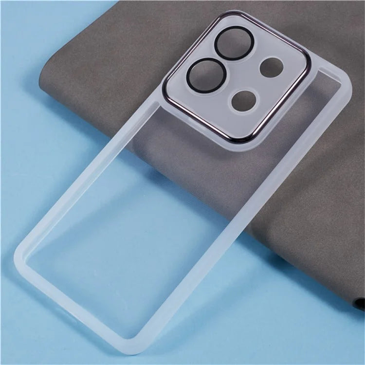 WANLONFENG DKSM Series for Xiaomi Poco X6 5G  /  Redmi Note 13 Pro 5G TPU Case Electroplated Frame with Tempered Glass
