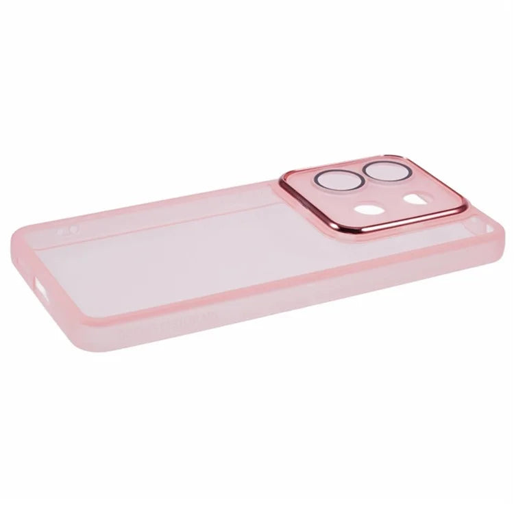 WANLONFENG DKSM Series for Xiaomi Poco X6 5G  /  Redmi Note 13 Pro 5G TPU Case Electroplated Frame with Tempered Glass
