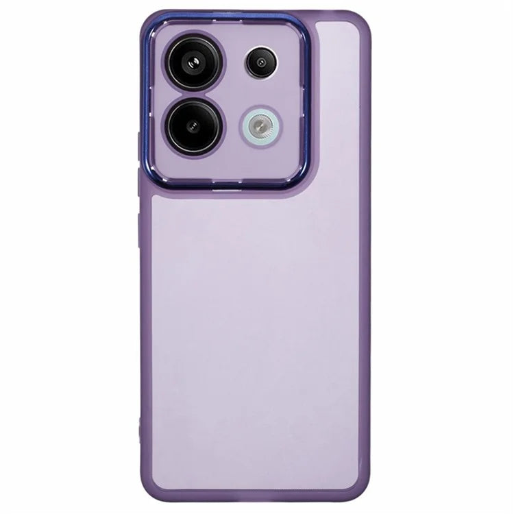 WANLONFENG DKSM Series for Xiaomi Poco X6 5G  /  Redmi Note 13 Pro 5G TPU Case Electroplated Frame with Tempered Glass