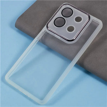 WANLONFENG DKSM Series for Xiaomi Redmi Note 13 5G TPU Case Electroplated Frame with Tempered Glass