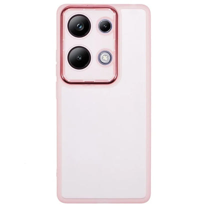 WANLONFENG DKSM Series for Xiaomi Poco M6 Pro 4G  /  Redmi Note 13 Pro 4G TPU Case Electroplated Frame with Tempered Glass