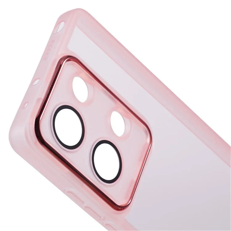 WANLONFENG DKSM Series for Xiaomi Poco M6 Pro 4G  /  Redmi Note 13 Pro 4G TPU Case Electroplated Frame with Tempered Glass