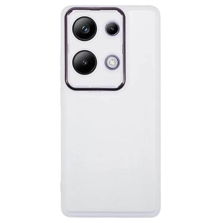 WANLONFENG DKSM Series for Xiaomi Poco M6 Pro 4G  /  Redmi Note 13 Pro 4G TPU Case Electroplated Frame with Tempered Glass