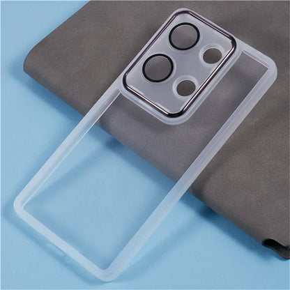 WANLONFENG DKSM Series for Xiaomi Poco M6 Pro 4G  /  Redmi Note 13 Pro 4G TPU Case Electroplated Frame with Tempered Glass