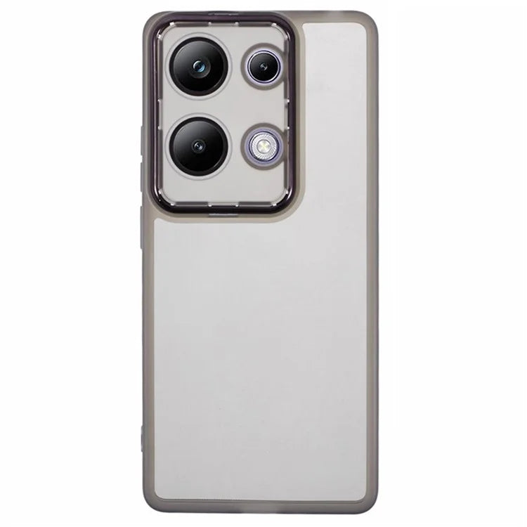 WANLONFENG DKSM Series for Xiaomi Poco M6 Pro 4G  /  Redmi Note 13 Pro 4G TPU Case Electroplated Frame with Tempered Glass