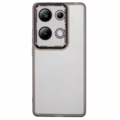 WANLONFENG DKSM Series for Xiaomi Poco M6 Pro 4G  /  Redmi Note 13 Pro 4G TPU Case Electroplated Frame with Tempered Glass