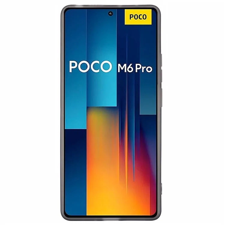WANLONFENG DKSM Series for Xiaomi Poco M6 Pro 4G  /  Redmi Note 13 Pro 4G TPU Case Electroplated Frame with Tempered Glass